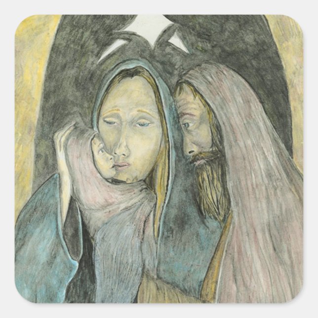 Weihnachtskleber für Weihnachten Quadratischer Aufkleber (Vorderseite)