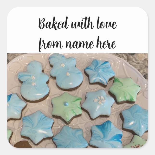 Weihnachtskleber für Zuckerrüben Quadratischer Aufkleber (Vorderseite)