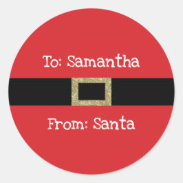 Weihnachtskleber in schwarzem Gold für Geschenke Runder Aufkleber