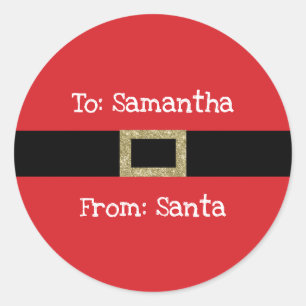 Weihnachtskleber in schwarzem Gold für Geschenke Runder Aufkleber