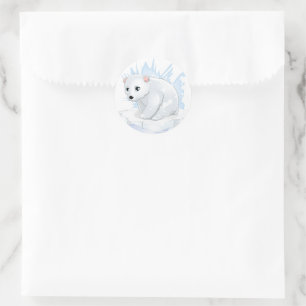 Weihnachtskleber-Polar Bären Classic Round Sticke Runder Aufkleber