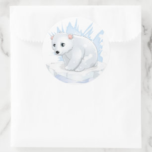 Weihnachtskleber-Polar Runder Aufkleber