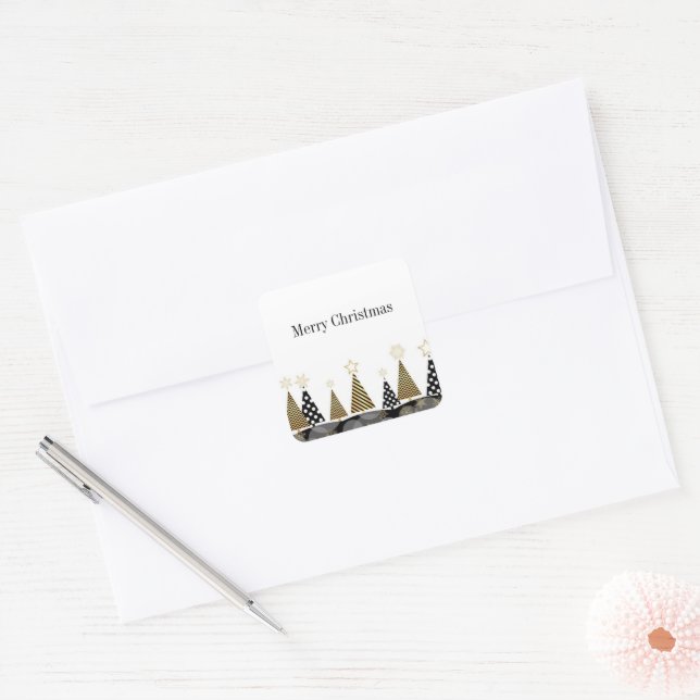 Weihnachtskleber Quadratischer Aufkleber (Umschlag)