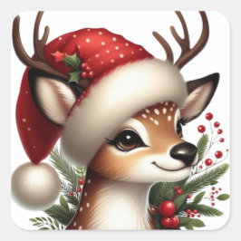 Weihnachtskleber Quadratischer Aufkleber