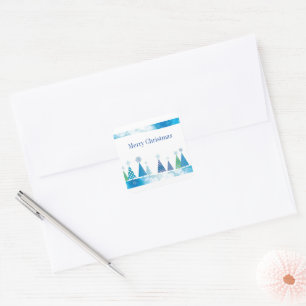 Weihnachtskleber Quadratischer Aufkleber