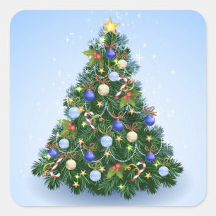 Weihnachtskleber Quadratischer Aufkleber