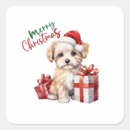 Weihnachtskleber Quadratischer Aufkleber