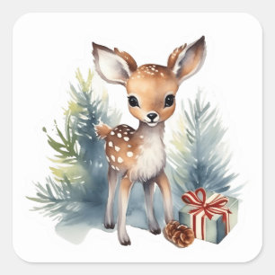 Weihnachtskleber Quadratischer Aufkleber