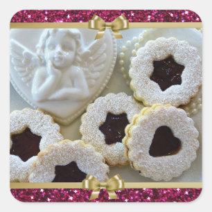 Weihnachtskleber Quadratischer Aufkleber