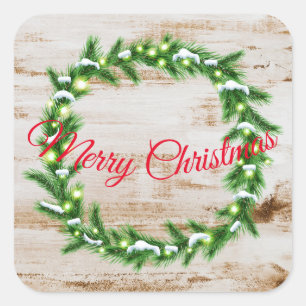 Weihnachtskleber Quadratischer Aufkleber