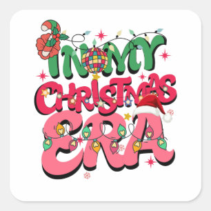 Weihnachtskleber Quadratischer Aufkleber