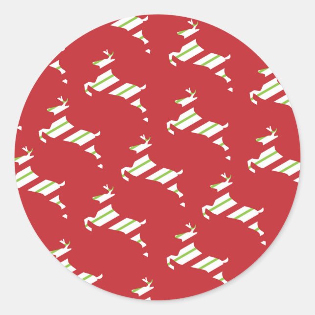 Weihnachtskleber Runder Aufkleber (Vorderseite)