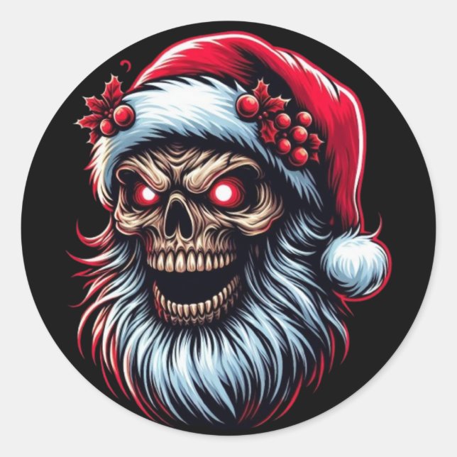 Weihnachtskleber Runder Aufkleber (Vorderseite)