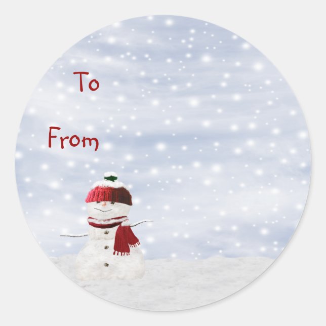 Weihnachtskleber Runder Aufkleber (Vorderseite)