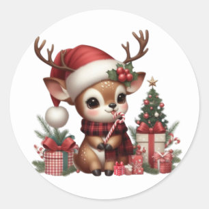 Weihnachtskleber Runder Aufkleber