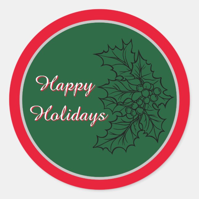 Weihnachtskleber Runder Aufkleber (Vorderseite)