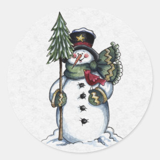 Weihnachtskleber Runder Aufkleber