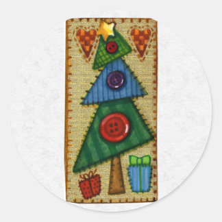 Weihnachtskleber Runder Aufkleber