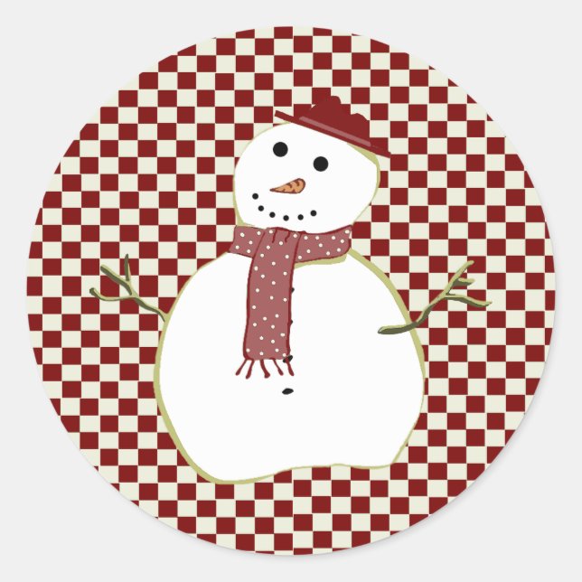 Weihnachtskleber Runder Aufkleber (Vorderseite)