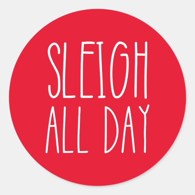 Weihnachtskleber Runder Aufkleber (Vorderseite)