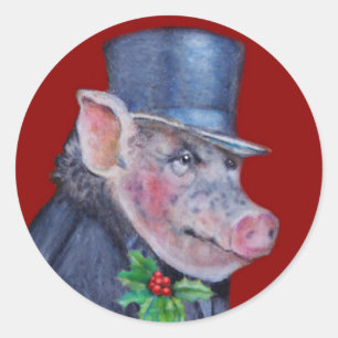 Weihnachtskleber Runder Aufkleber