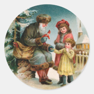 Weihnachtskleber Runder Aufkleber