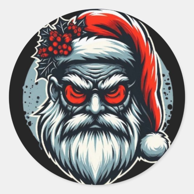 Weihnachtskleber Runder Aufkleber (Vorderseite)
