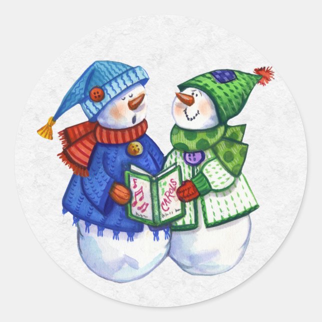 Weihnachtskleber Runder Aufkleber (Vorderseite)