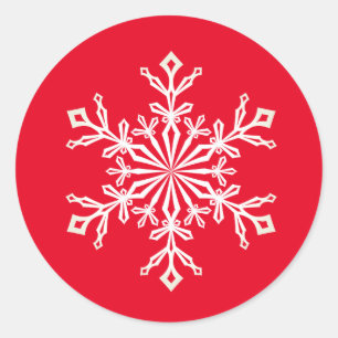 Weihnachtskleber-Snowflake Runder Aufkleber
