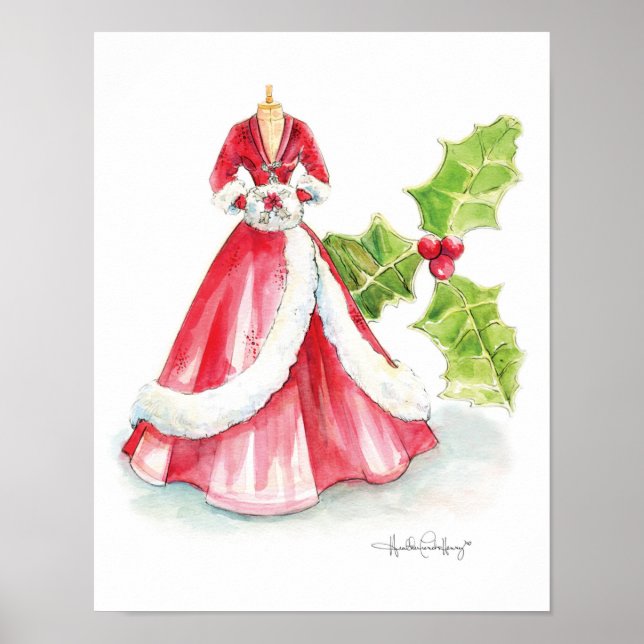 Weihnachtskleid 11x14 von Heather French Henry Poster (Vorne)