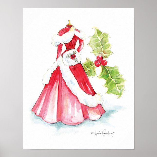 Weihnachtskleid 11x14 von Heather French Henry Poster (Vorne)