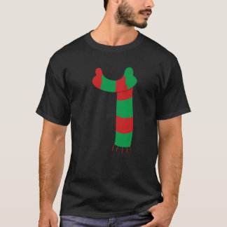 Weihnachtskleid Up Winter Scarf Necktie Ugly Xmas T-Shirt