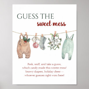 Weihnachtskleidung Errate das süße Durcheinander Poster