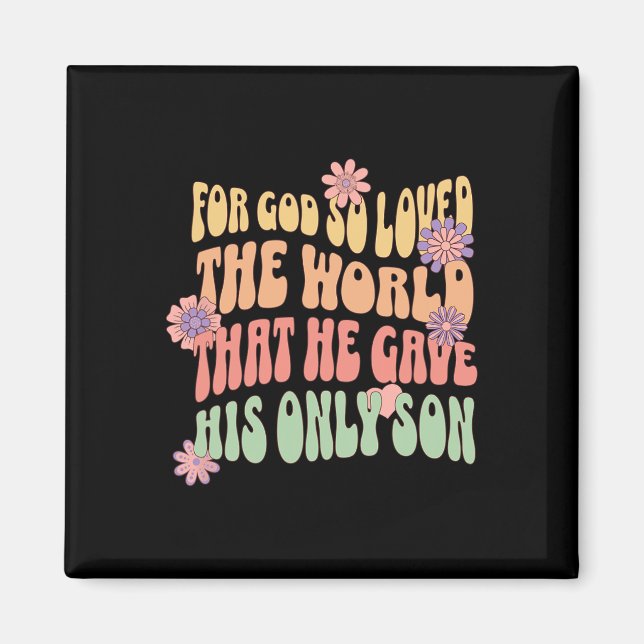 Weihnachtskleidung für Gott so liebte die Welt, da Magnet (Vorne)