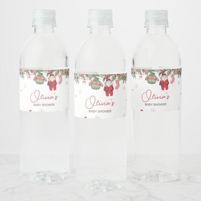 Weihnachtskleidung Weihnachtsdusche Wasserflaschenetikett (Flaschen)