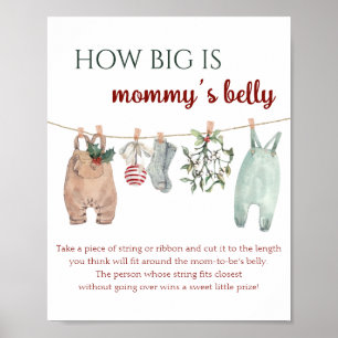 Weihnachtskleidung Wie groß ist Mamas Bauch Poster