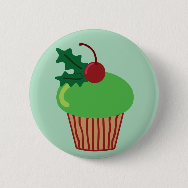 Weihnachtskleiner kuchen button (Vorderseite)