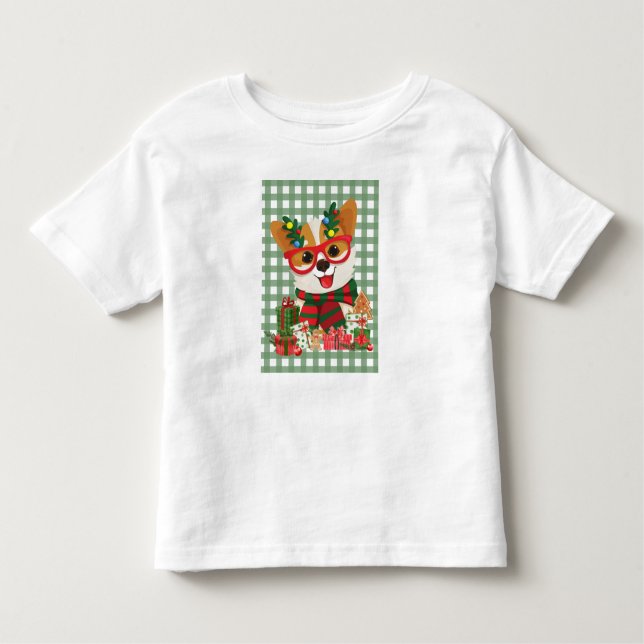 WeihnachtsKleinkind-Shirt - Niedlicher Welpe Kleinkind T-shirt (Vorderseite)