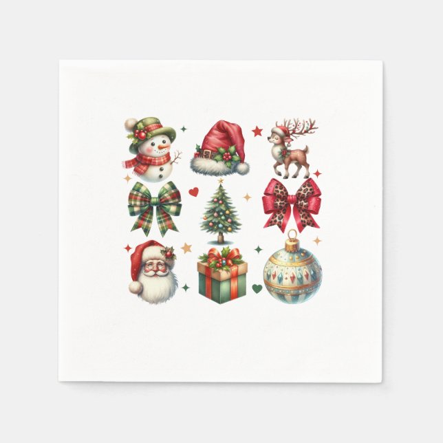 Weihnachtskletter Serviette (Vorderseite)