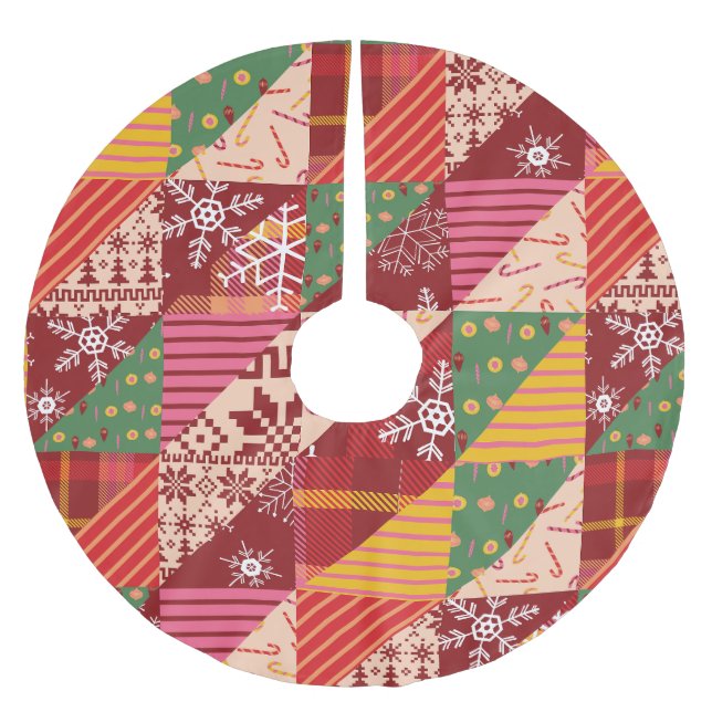 Weihnachtsknecht Polyester Weihnachtsbaumdecke (Vorderseite)
