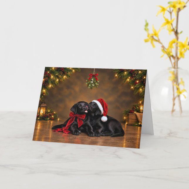 Weihnachtsknuddeln Karte (Gelbe Blume)