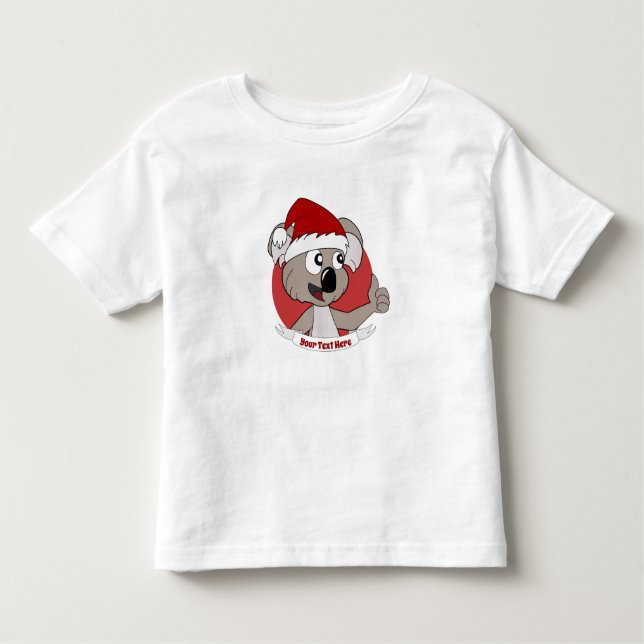 Weihnachtskoala-Cartoon Kleinkind T-shirt (Vorderseite)