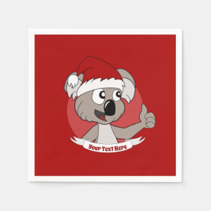 Weihnachtskoala-Cartoon Serviette