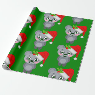 Weihnachtskoala Weihnachtsmann Geschenkpapier