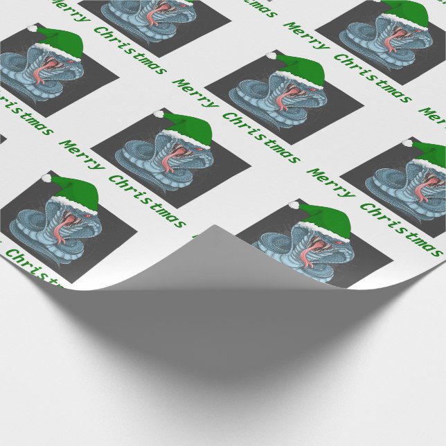 Weihnachtskobra Geschenkpapier (Ecke)