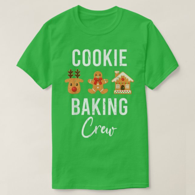 Weihnachtskoch Backgebäck Crew Pajama Gingerbread  T-Shirt (Design vorne)