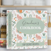 Weihnachtskochbuch Blumenretro-Muster Rezepte