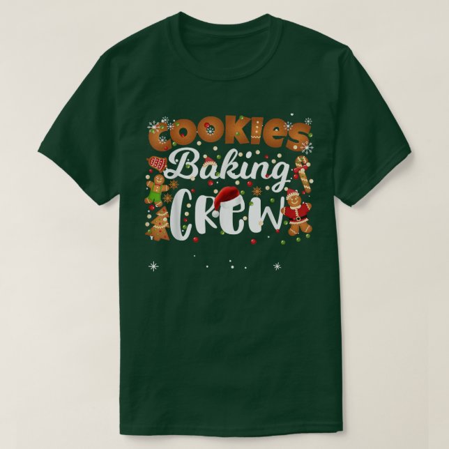 Weihnachtskochen Backen Crew Funny Matching Family T-Shirt (Design vorne)