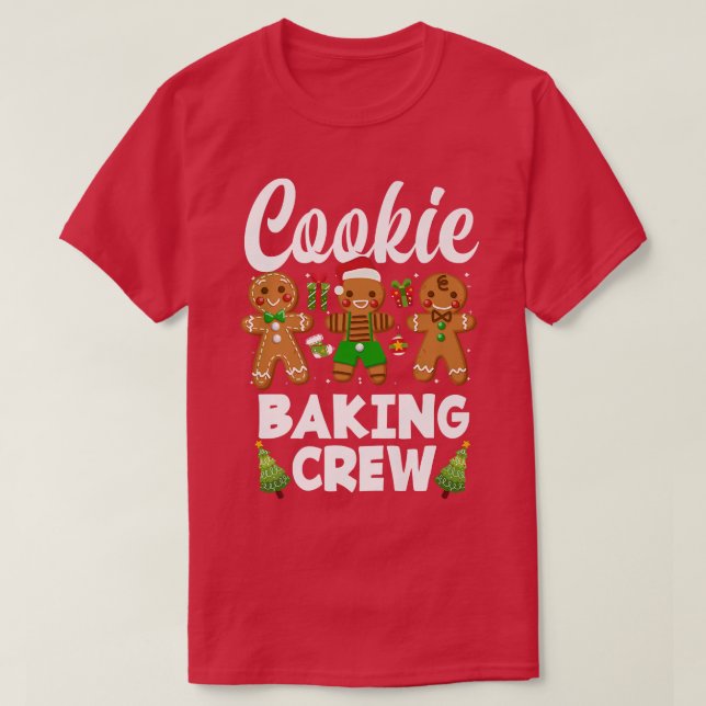 Weihnachtskochen Backen Crew Lebkuchen Weihnachten T-Shirt (Design vorne)
