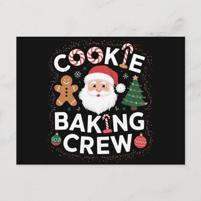 Weihnachtskochen Backen Crew Weihnachten Postkarte (Vorderseite)